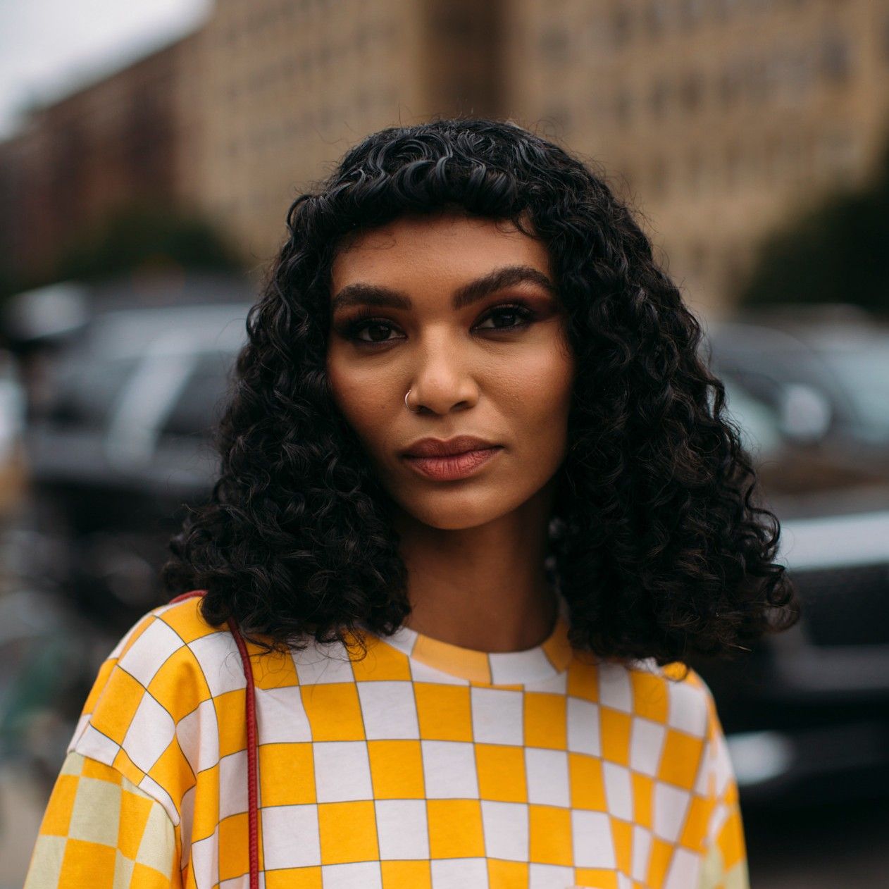 Chin Visual Idea — Natural Hair with Bangs