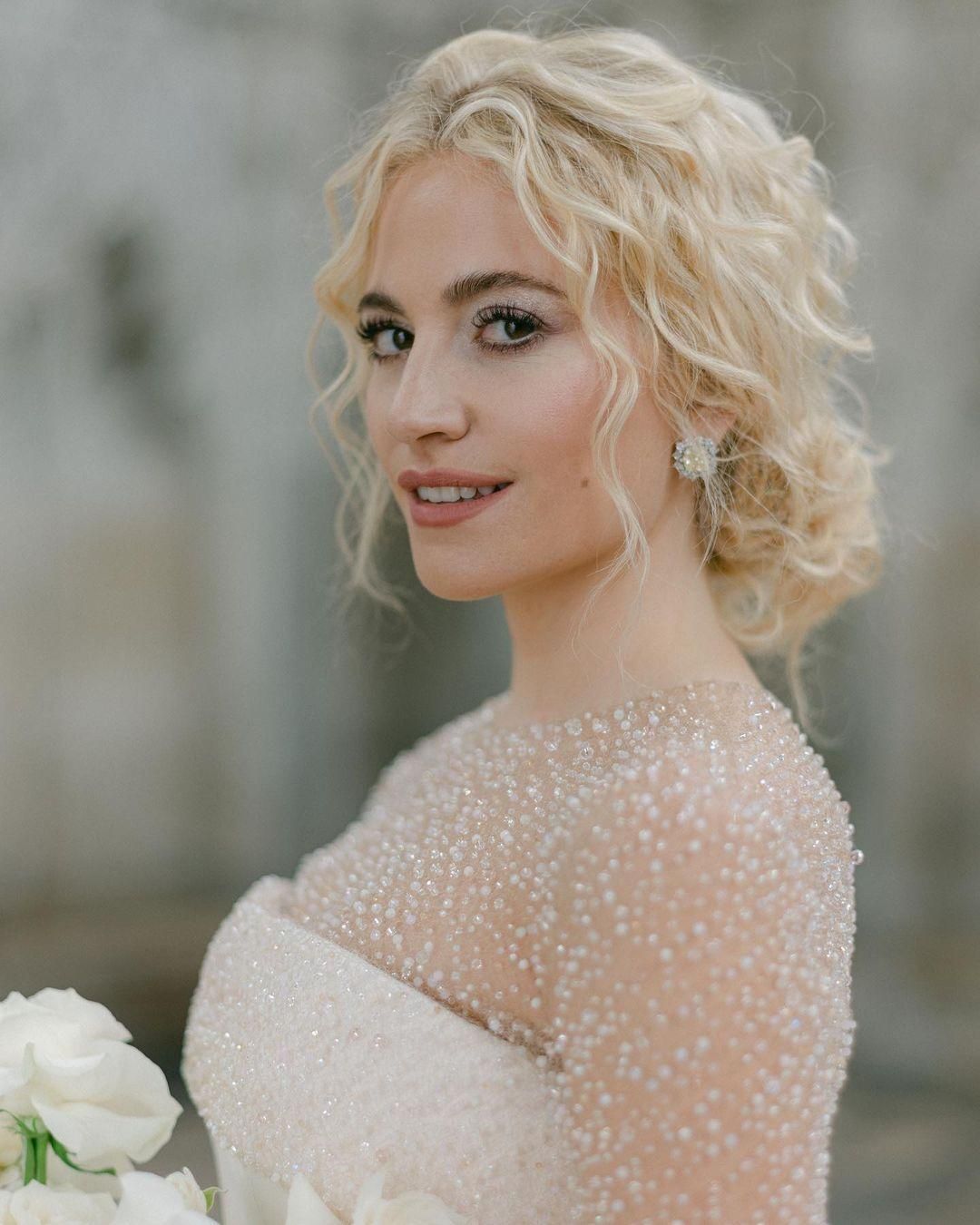 Braided Crown With Loose Curls Braided Crown With Loose Curls — Wedding Hairstyles for Curly Hair