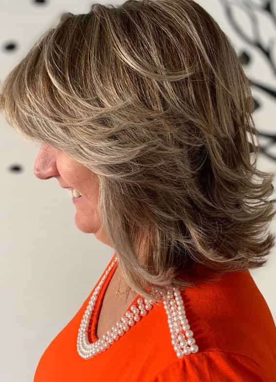 Layered Bob With Sun-Kissed Highlights — Highlights Over 50