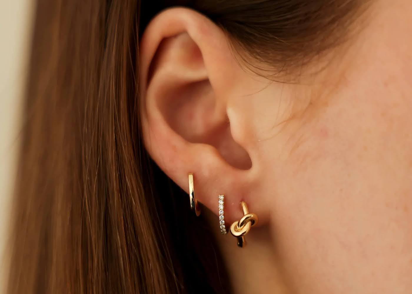 Knot-Shaped Gold Hoop for Unique Detail — Hoop Earrings