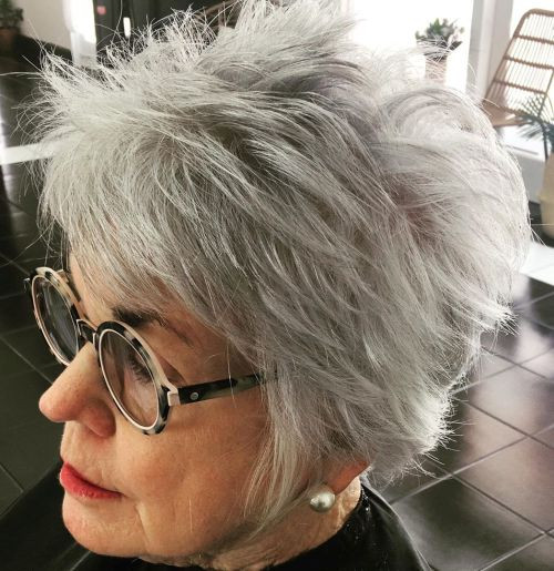 Ear Visual Idea Ear Visual Idea — Short Gray Haircuts