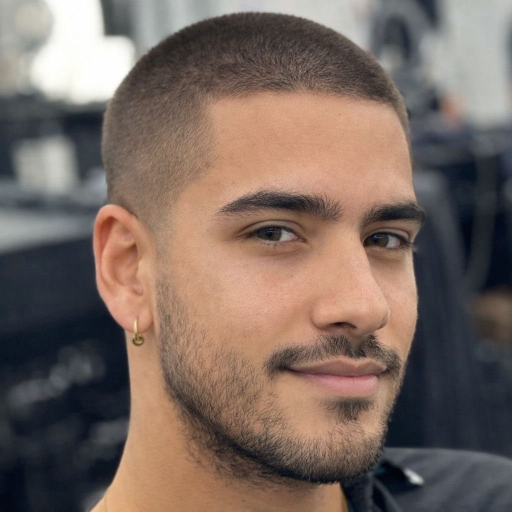 No Visible Parting Visual Idea — Crew Cut