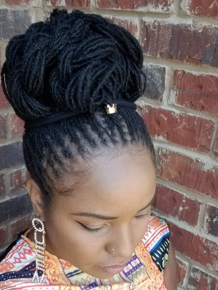 High Bun With Crown Accessory — Sisterlocks Updo