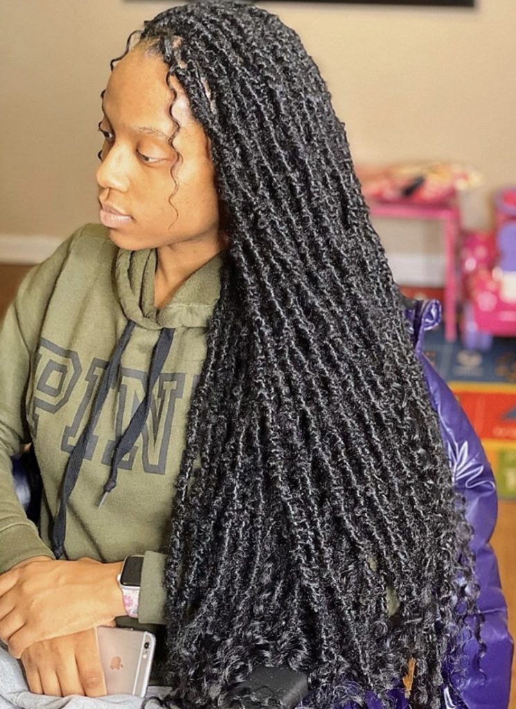 Wavy Locs Side View Curls — Distressed Locs
