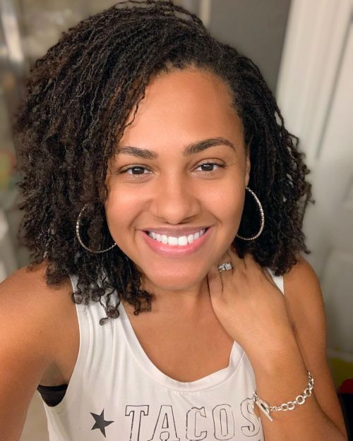 Shoulder Length Loose Micro Locs