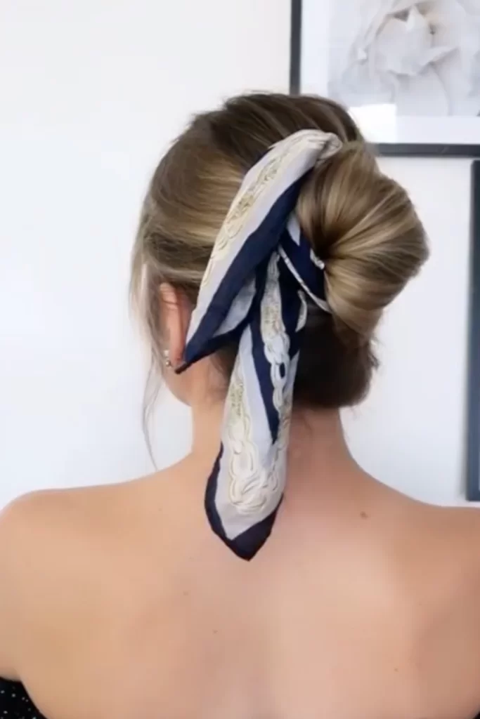 Long Visual Idea — Scarf Hairstyles