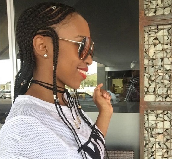 Shoulder-Length Cornrows With Metallic Elements Shoulder-Length Cornrows With Metallic Elements — Alicia Keys Braids