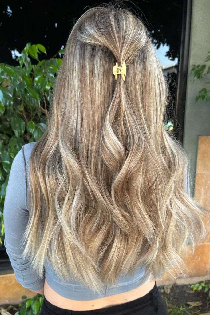 Mid-Back Honey Blonde With Dark Lowlights Mid-Back Honey Blonde With Dark Lowlights — Lowlights on Blonde Hair