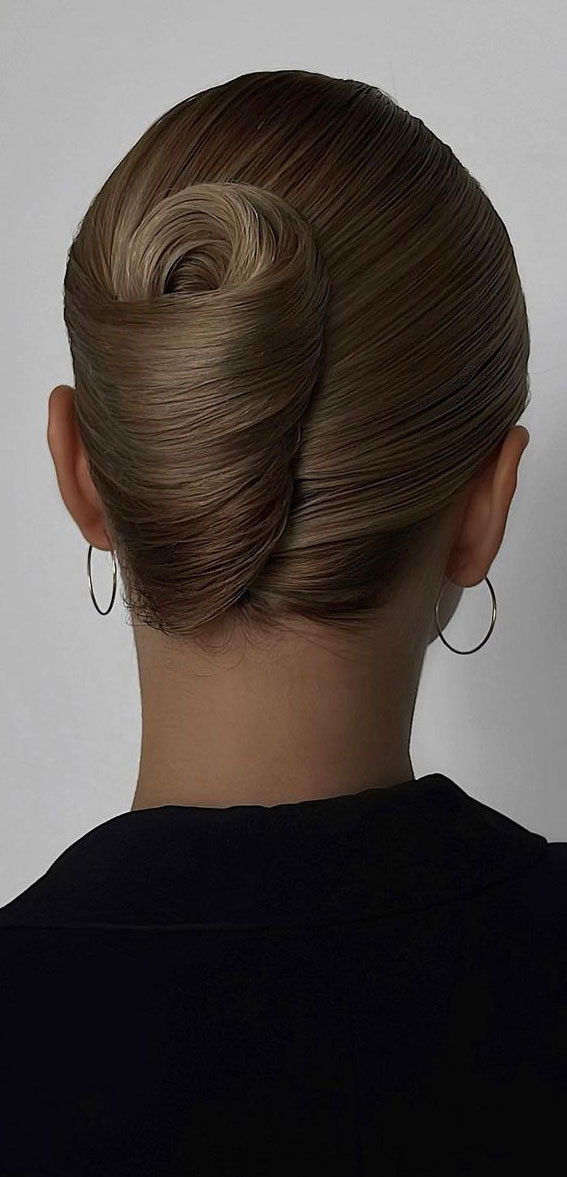 Sleek Ash Blonde Twisted Updo Sleek Ash Blonde Twisted Updo — French Twist