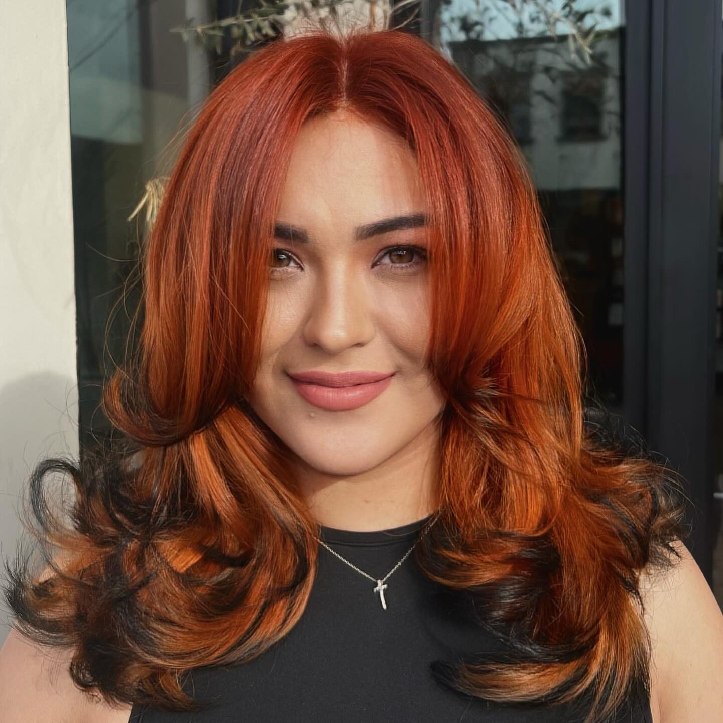 Collarbone Copper With Darker Roots — Copper Hair