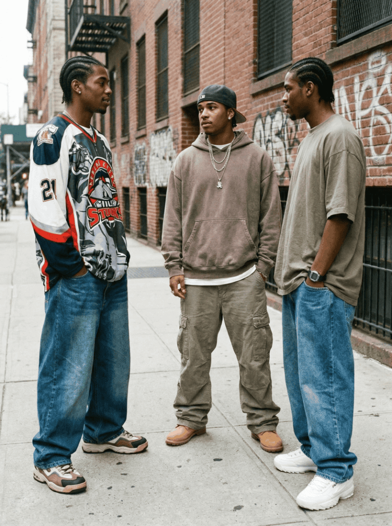 Hockey Jersey and Baggy Jeans: Y2K Sporty Vibe Hockey Jersey and Baggy Jeans: Y2K Sporty Vibe — Y2K Outfits for Men