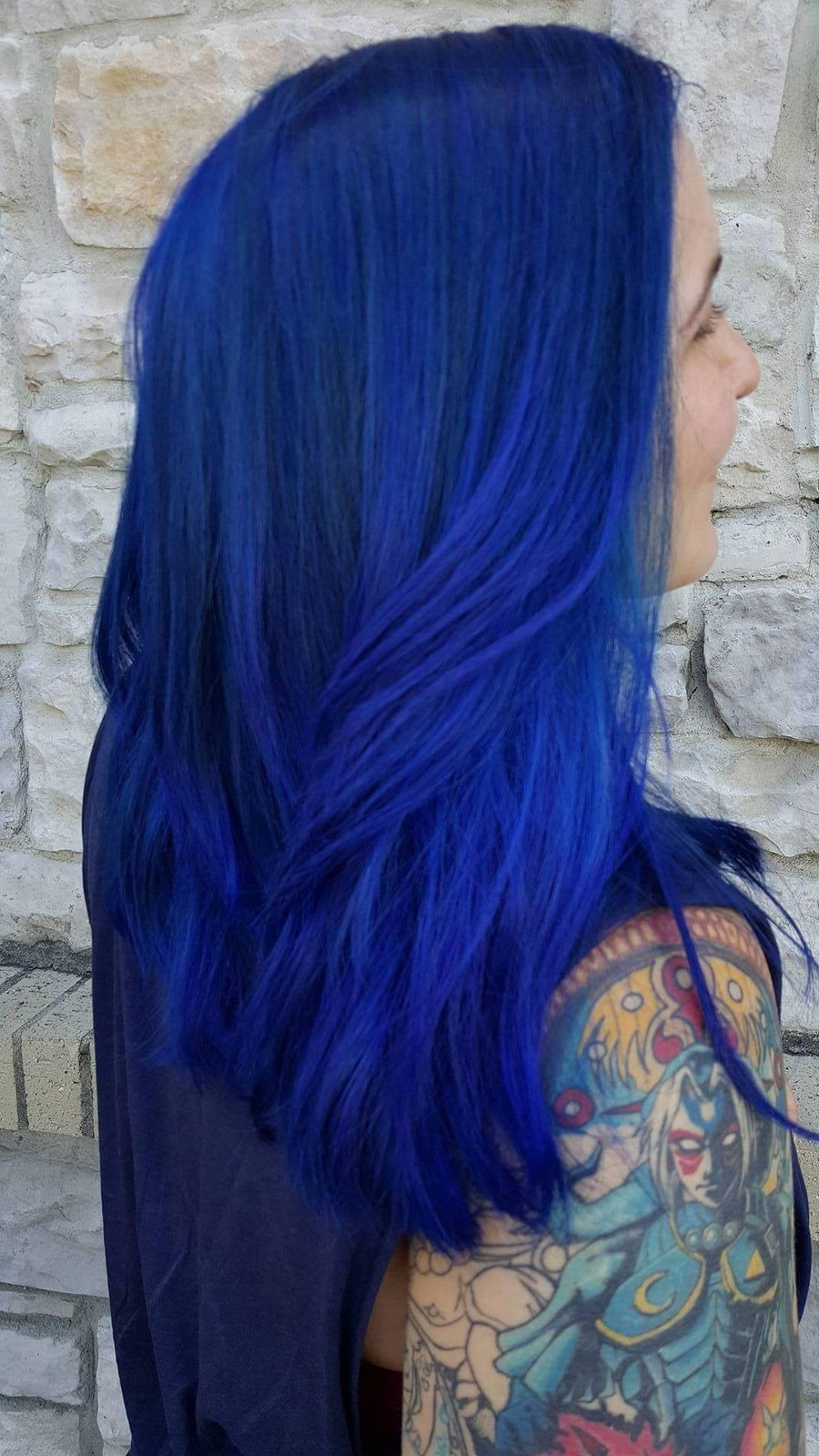 Collarbone Royal Blue Blowout Collarbone Royal Blue Blowout — Royal Blue Hair