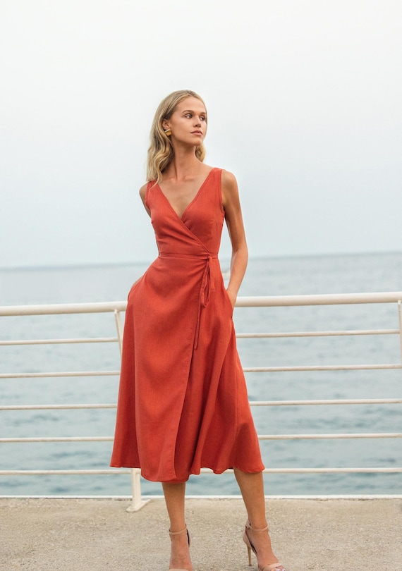 Summer Beach Casual Outfit Idea Summer Beach Casual Outfit Idea — Wrap Dresses