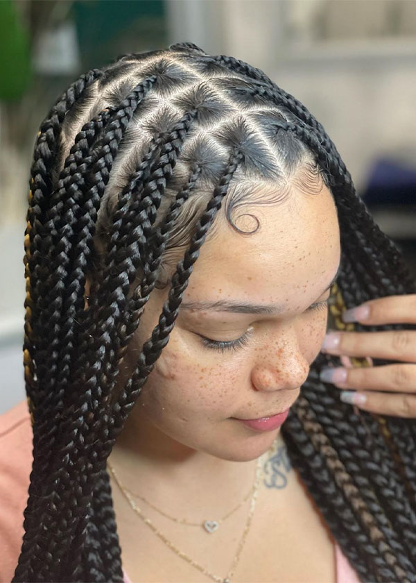 Knotless Braids Clean Hairline