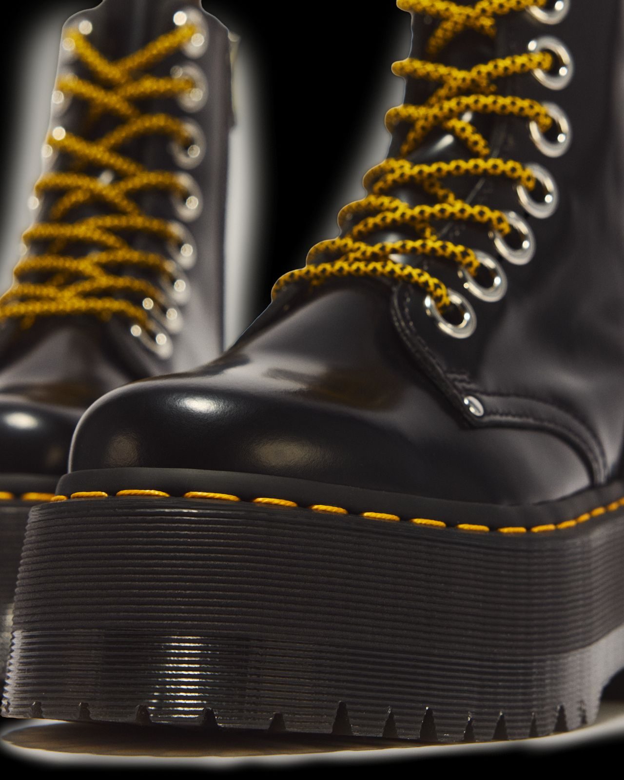 Bold Laces: Black Jadon Boots with Bright Yellow Accents Bold Laces: Black Jadon Boots with Bright Yellow Accents — Jadon Boots Outfits