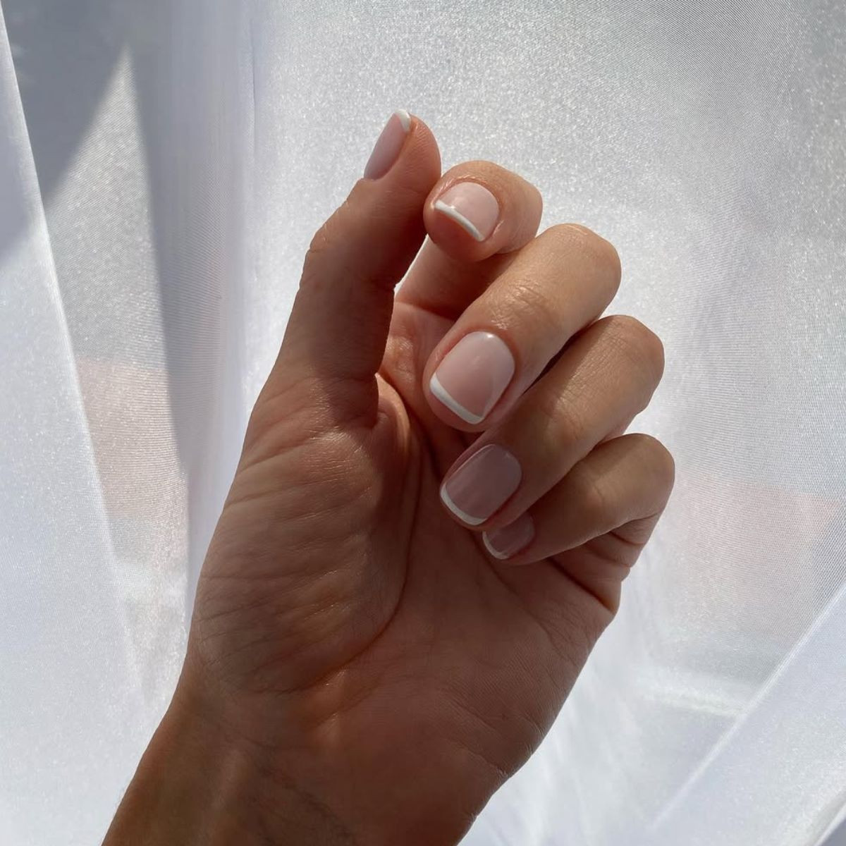White French Tips Visual Idea White French Tips Visual Idea — Nails for Small Hands