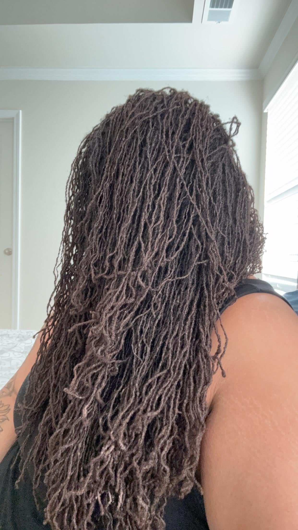 Loose Mid-Back Coily Sister Locs Loose Mid-Back Coily Sister Locs