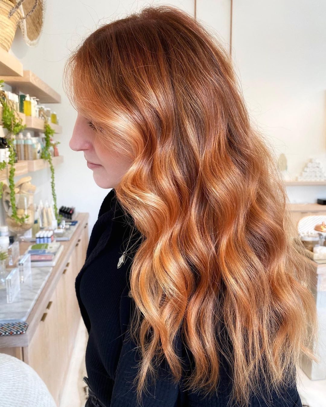Copper Blonde With Seamless Blonde Balayage Copper Blonde With Seamless Blonde Balayage