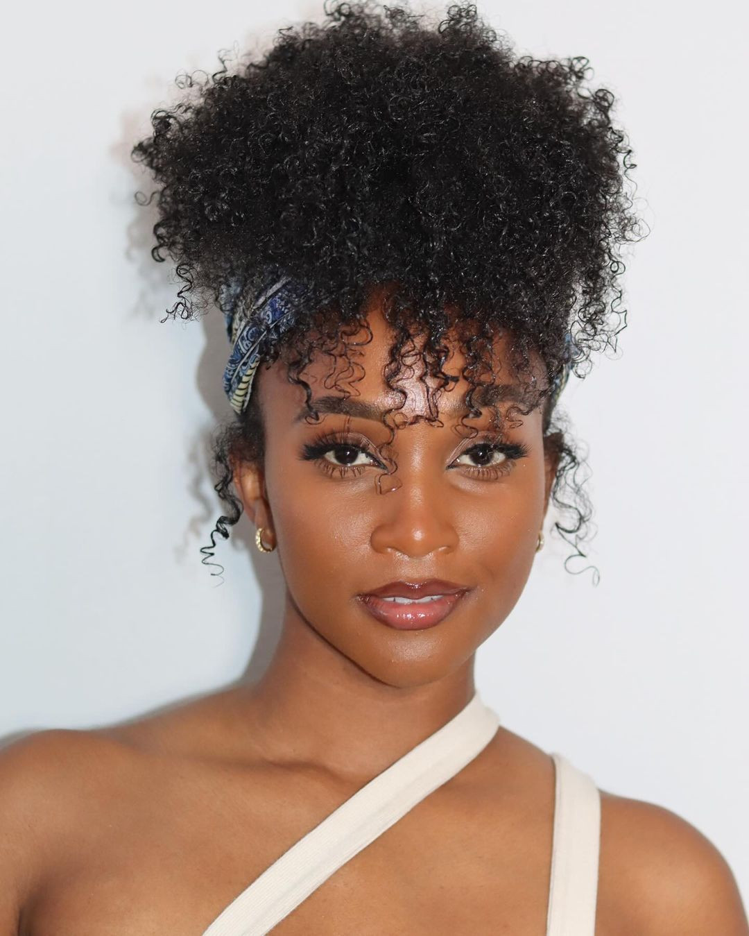 Afro Puff with Curtain Bangs — Natural Hair Updo