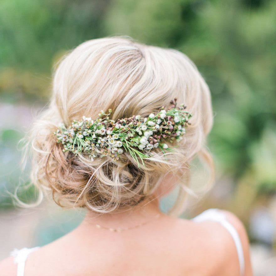 Updo Visual Idea — Wedding Hairstyles with Flowers