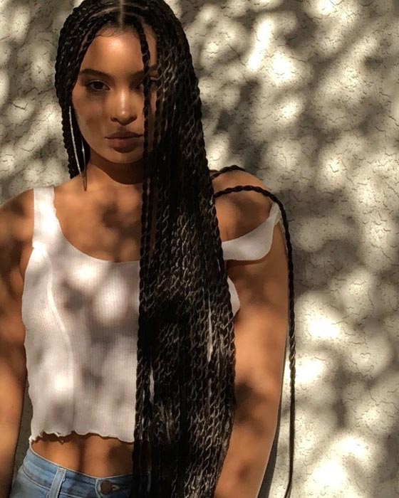 Extremely Long Black Senegalese Twists
