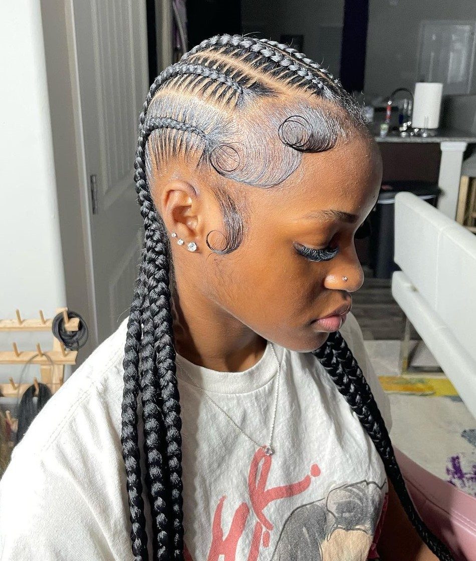 Stitch Braids With Defined Edges and Loose Ends