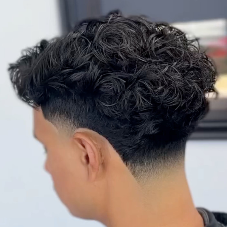 Mid Taper Fade Back View