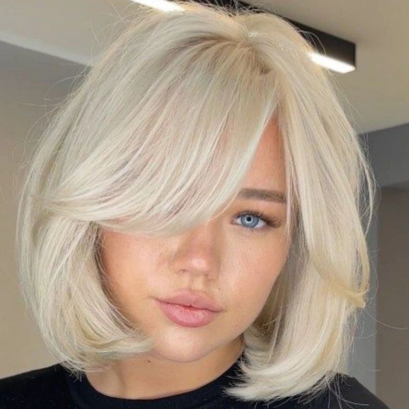Ash Blonde Bob With Voluminous Blowout