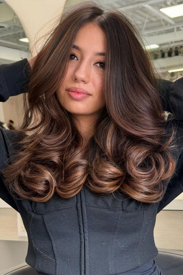 Chocolate Brown Caramel Highlights Chocolate Brown Caramel Highlights — Hair Color Ideas