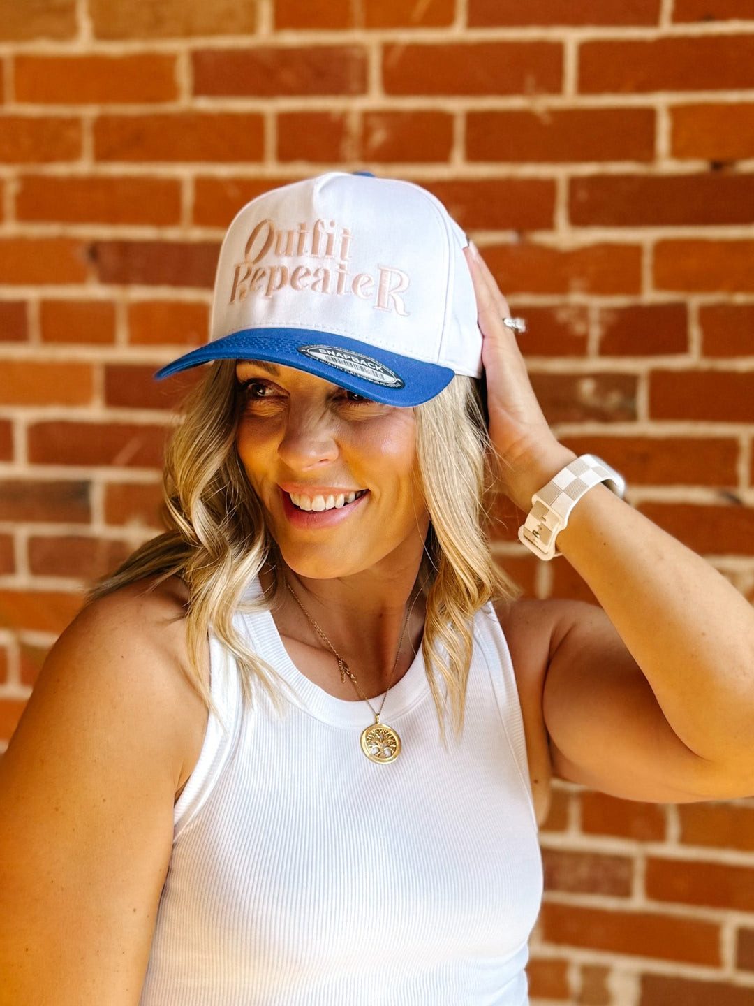 Playful 'Outfit Repeater' Trucker Hat with Ribbed Tank Playful 'Outfit Repeater' Trucker Hat with Ribbed Tank — Trucker Hat Outfits