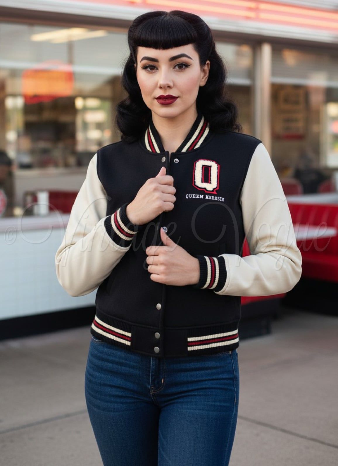 Vintage Varsity Jacket with Denim and Rings Vintage Varsity Jacket with Denim and Rings — Varsity Jacket Outfits