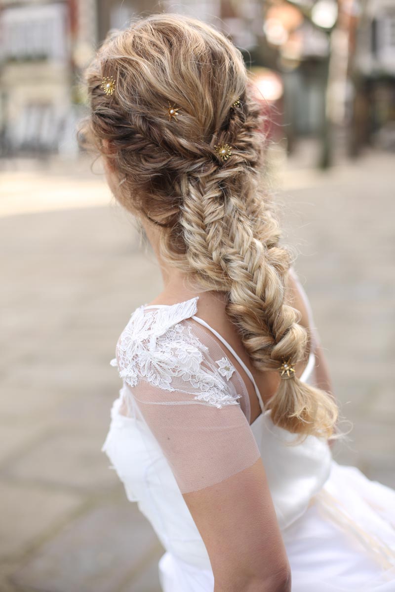 Textured Fishtail Braid Updo — Wedding Updos