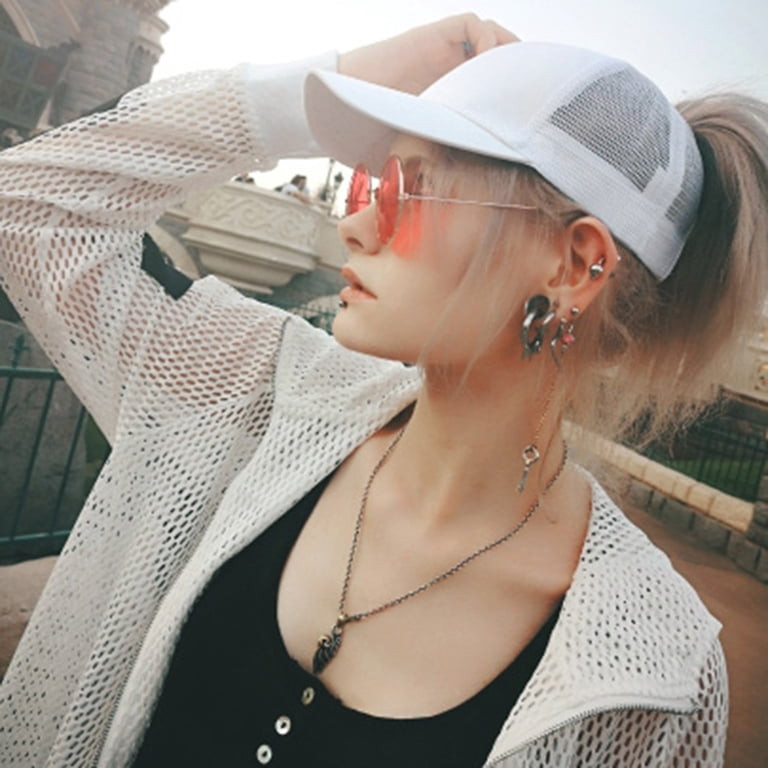 Mid-Back Visual Idea Mid-Back Visual Idea — Baseball Cap Hairstyles