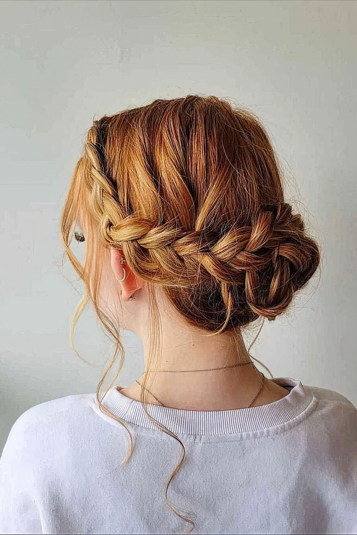 Intricate Auburn Braided Updo Intricate Auburn Braided Updo — Graduation Hairstyles
