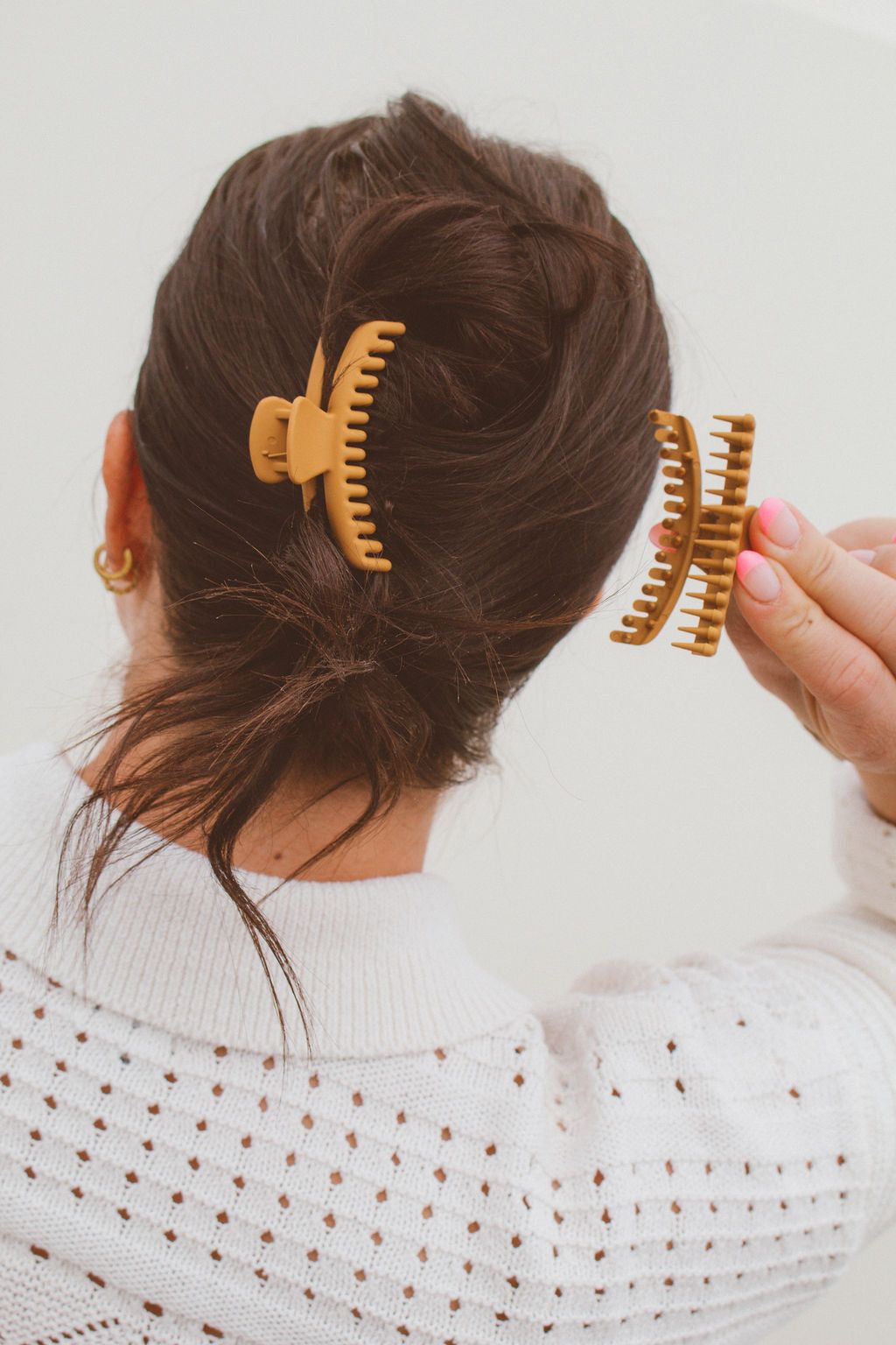 Dark Brown Visual Idea — Claw Clip Hairstyles