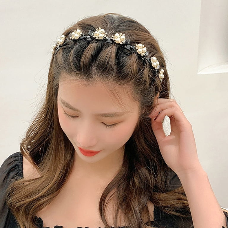 Twisted Braids With Pearl Accents Twisted Braids With Pearl Accents — Pearl Headband Hairstyles