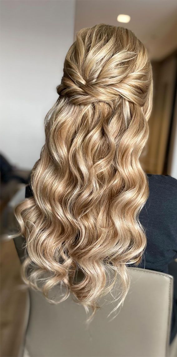 Honey Blonde With Lighter Highlights Visual Idea Honey Blonde With Lighter Highlights Visual Idea — Half Up Half Down Long Hair