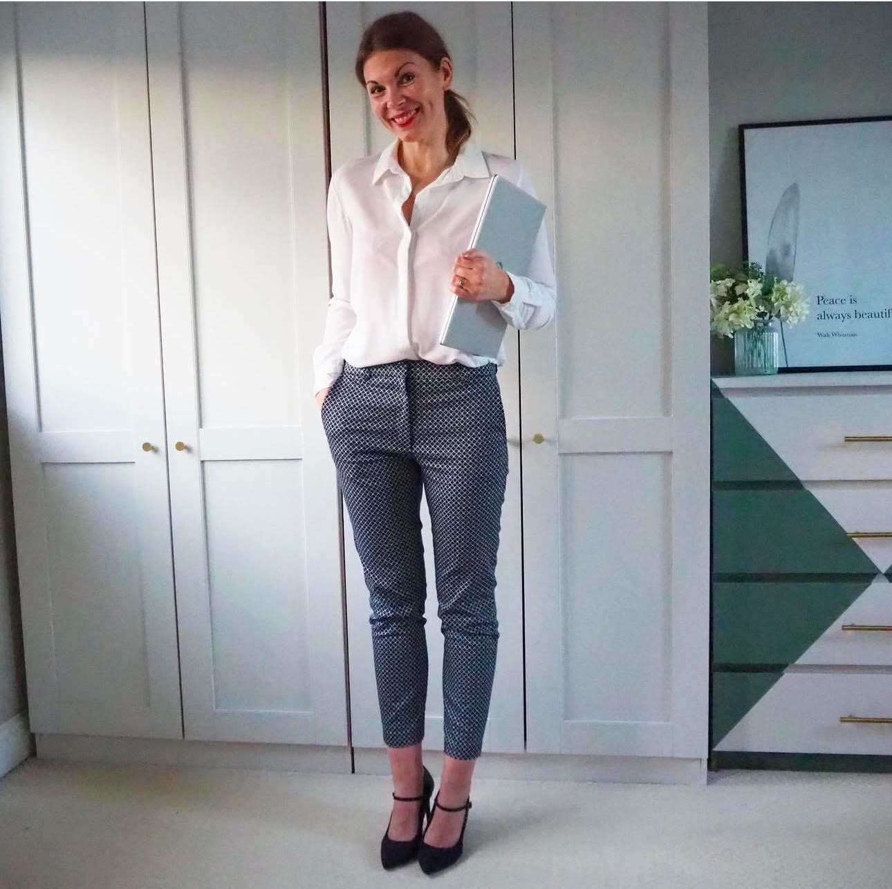 Business Casual Polish: Leopard Tie with Khaki Trousers Business Casual Polish: Leopard Tie with Khaki Trousers — Outfits for Women in Their 30s
