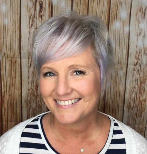 Light Blonde With Purple Undertones Visual Idea Light Blonde With Purple Undertones Visual Idea — Pixie Cut for Women Over 50