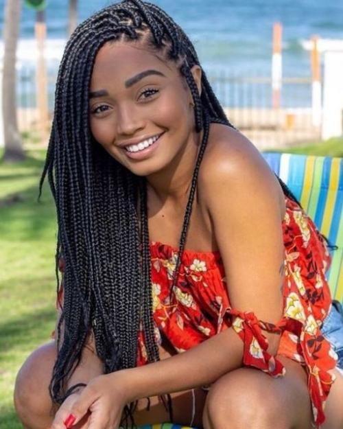 Long Black Box Braids — Travel Hairstyles