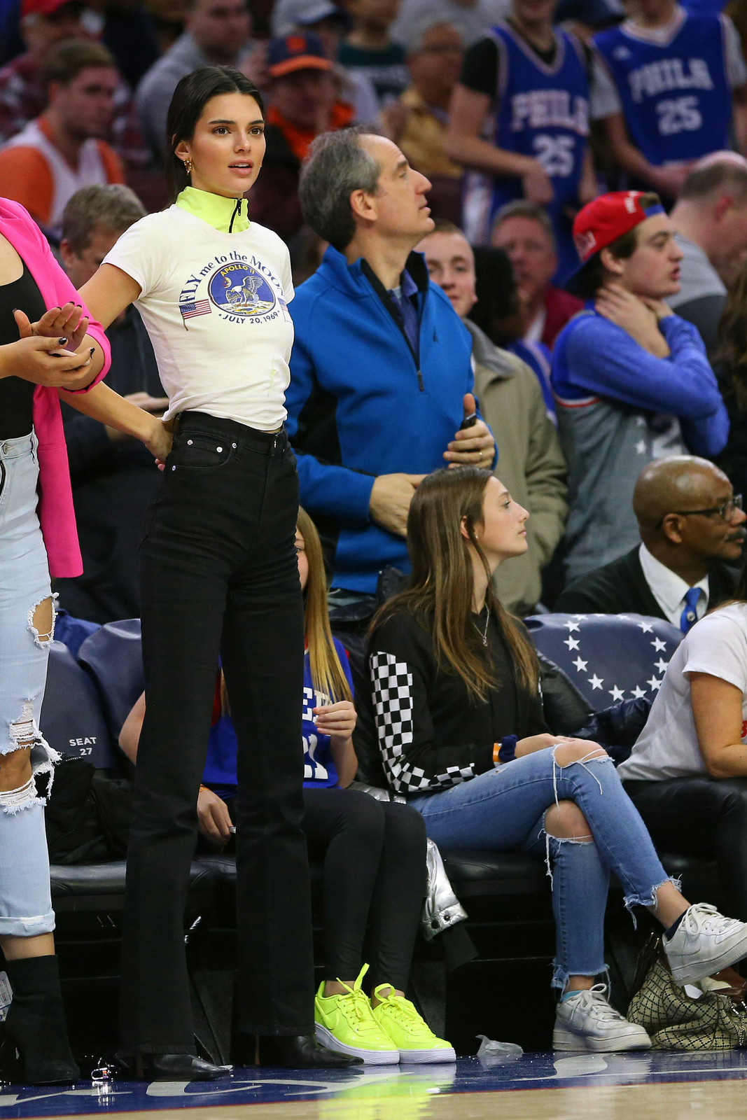 Neon Yellow Sneakers Outfit Idea — Basketball Game Outfits