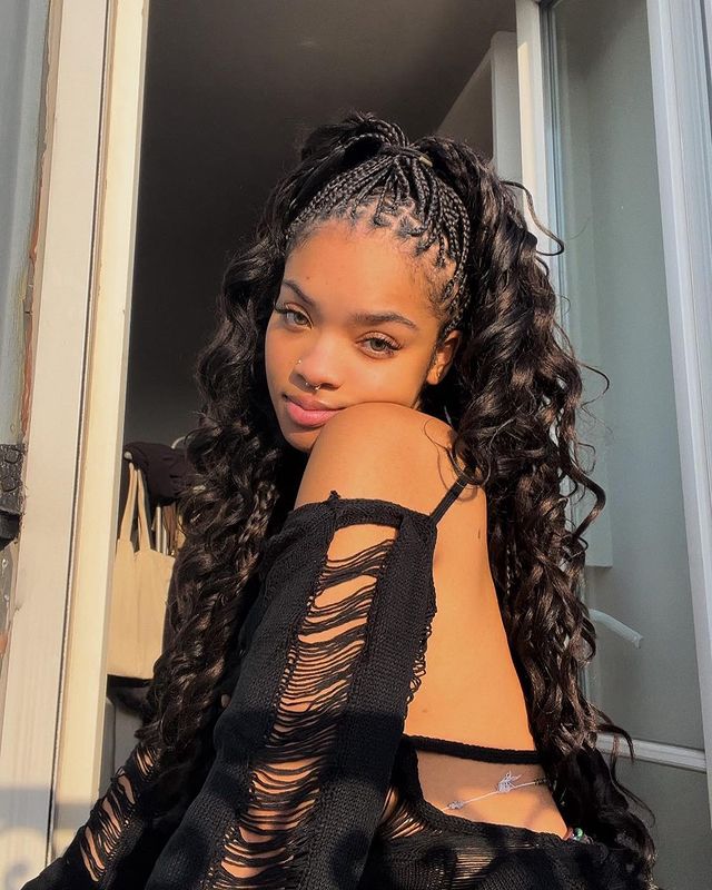 High Ponytail With Braids — Vacation Hairstyles