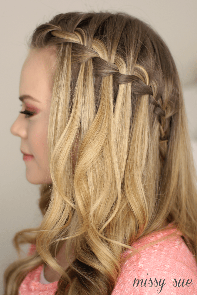Blonde Medium Density Waterfall Braid