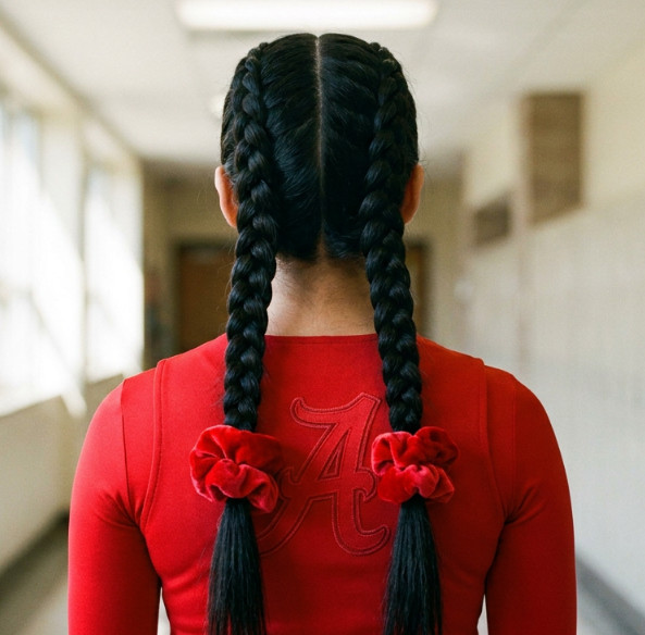Two Tight Dutch Braids to Ponytails — Gymnastics Hairstyles