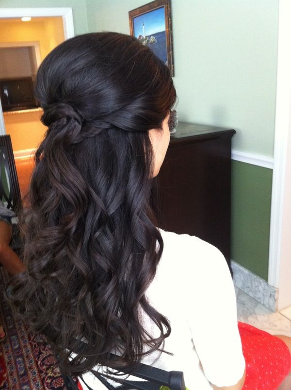 Long Layers Visual Idea — Half Up Half Down Natural Hair