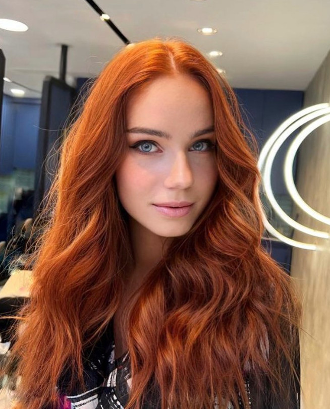 Long Layers Visual Idea — Red Hair Colors