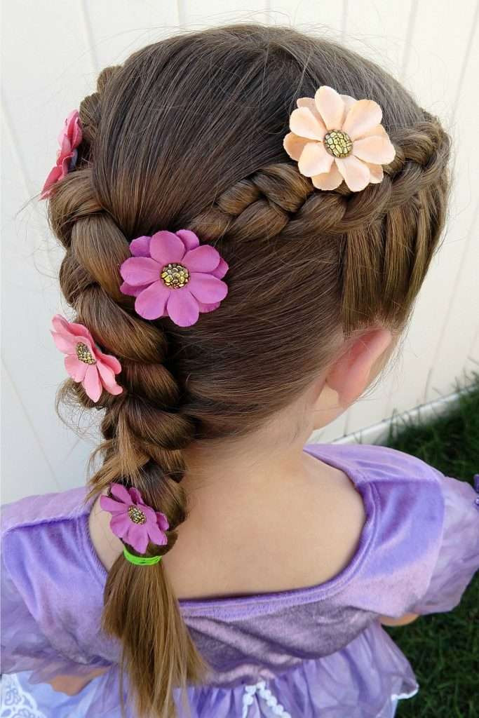 Mid-Back Visual Idea Mid-Back Visual Idea — Little Girl Braids