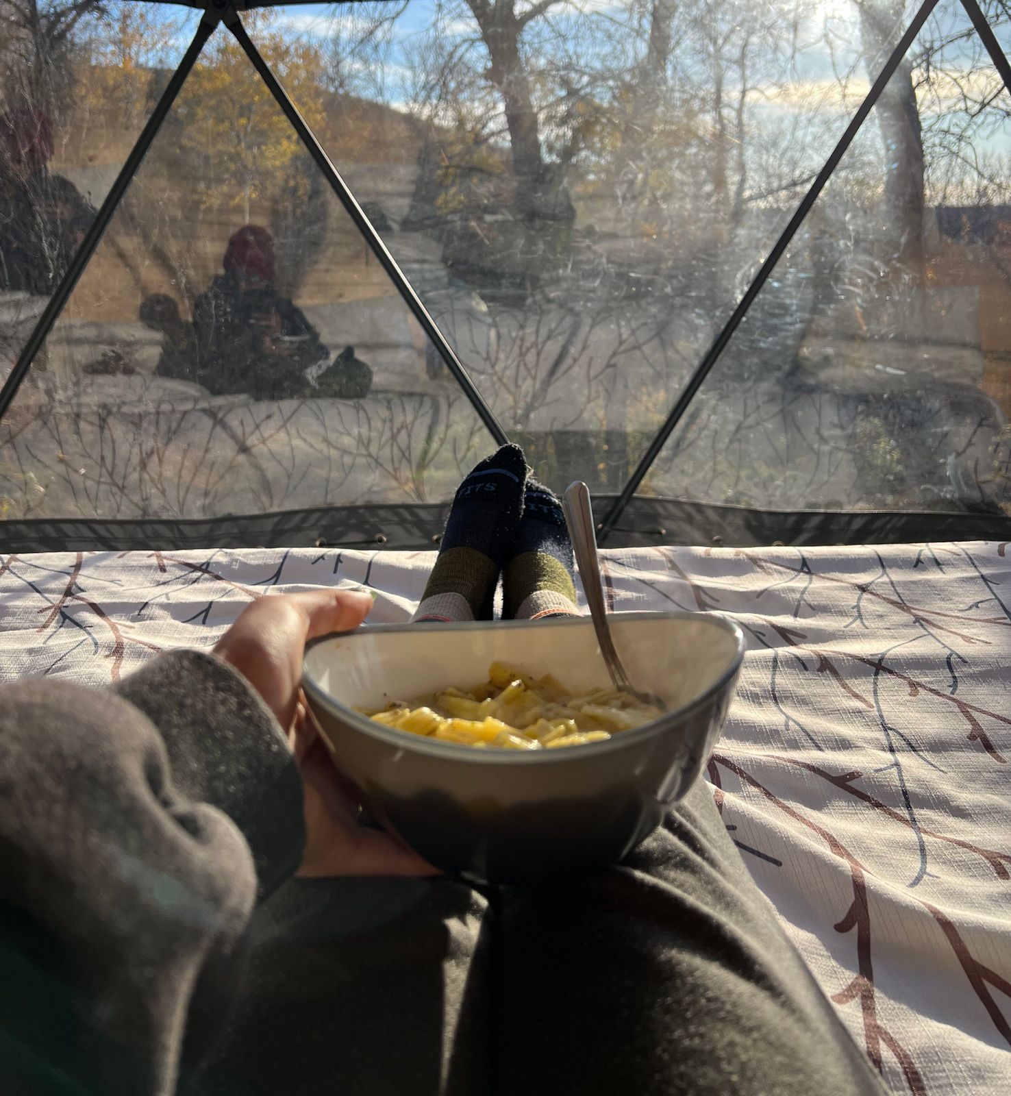 Cozy Grey Sweatshirt for Relaxed Glamping Interiors — Glamping Outfits
