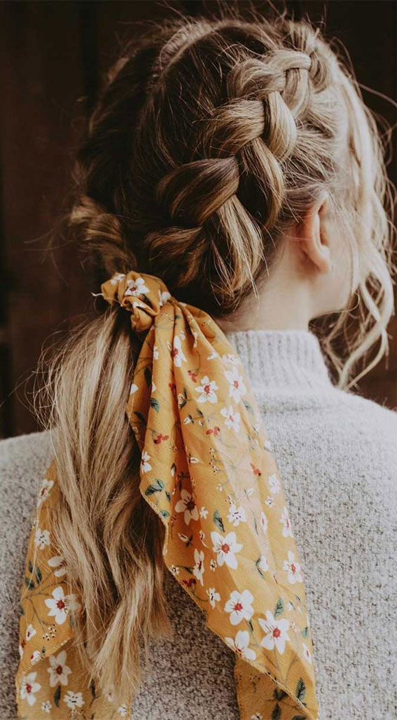Blonde Visual Idea — Scarf Hairstyles