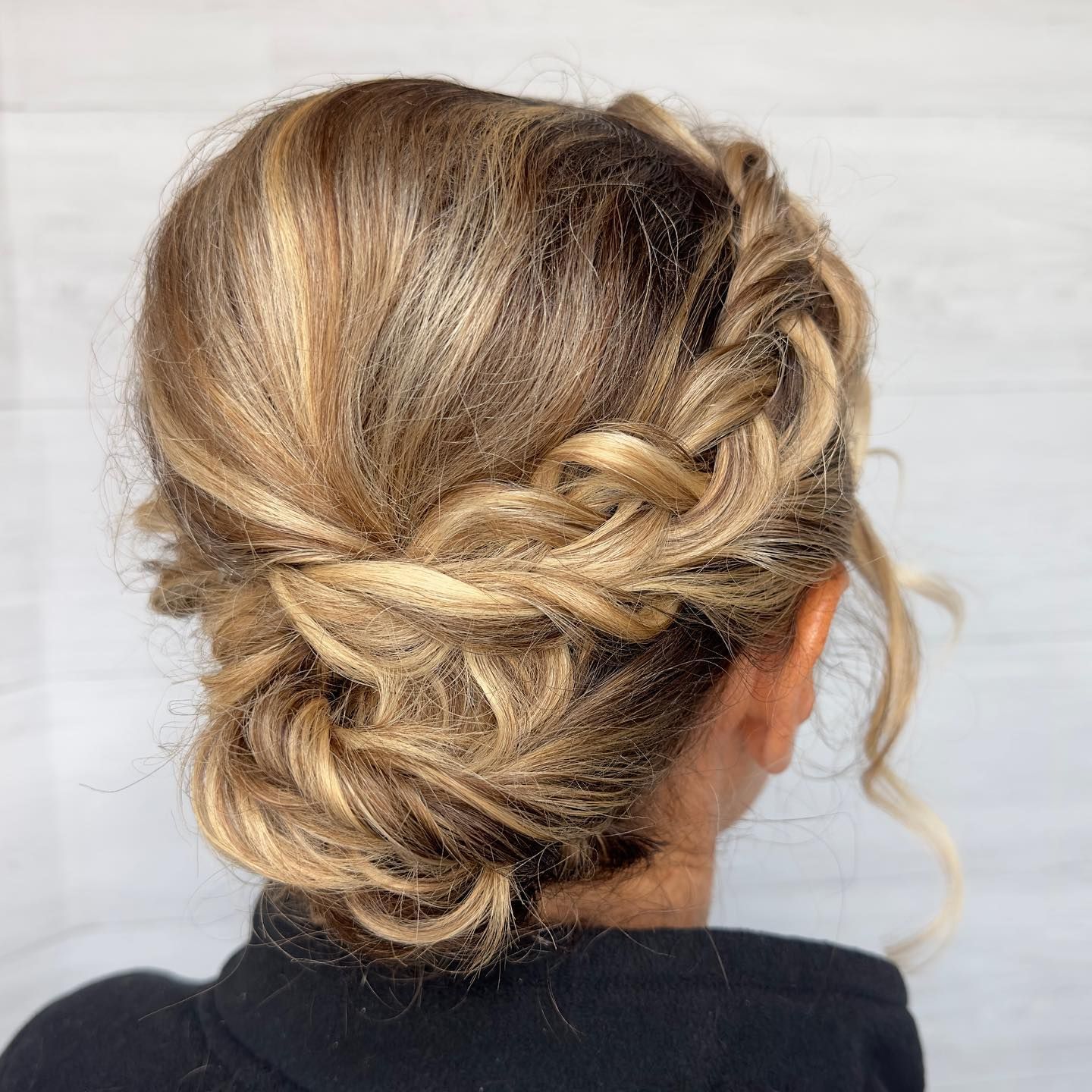Blonde Updo with Braided Elements — Baby Shower Hairstyles